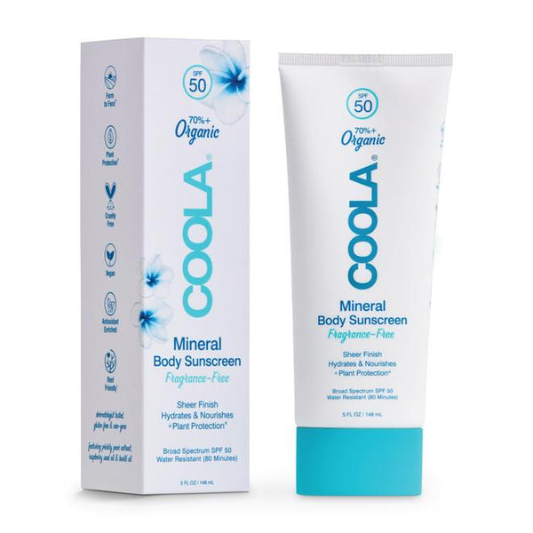 Coola Mineral Body Sunscreen 70%+ Organic Unscented SPF 50